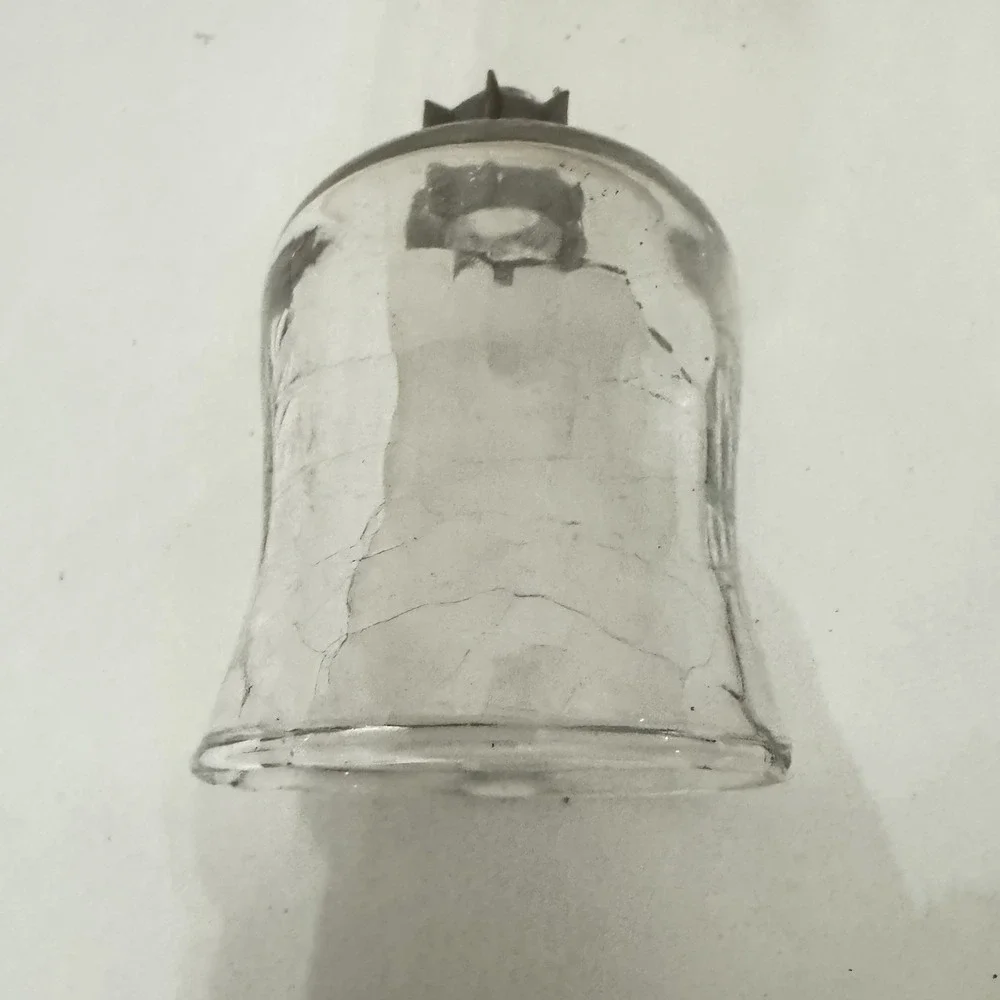 VINTAGE HOME INTERIORS HOMCO‎ tulip clear glass CANDLEHOLDER SCONCE SHADE